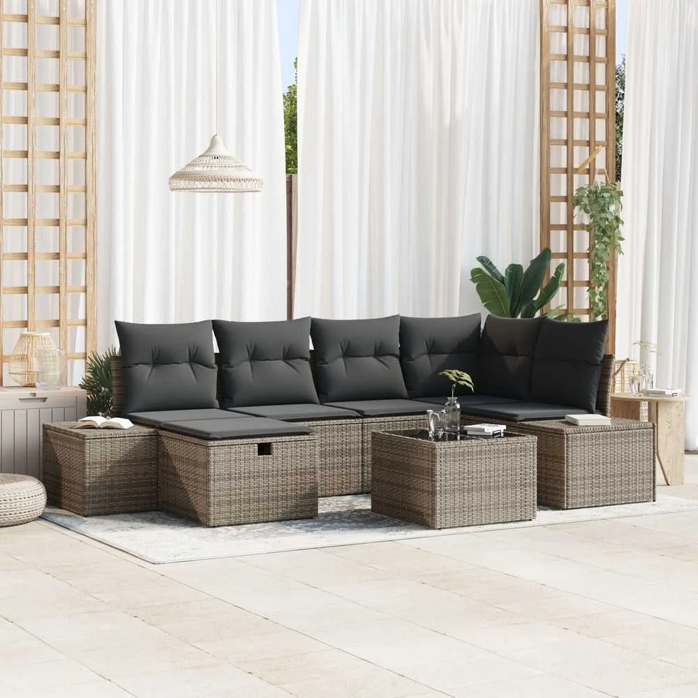 Sofos komplektas 7 vnt. poliratanas