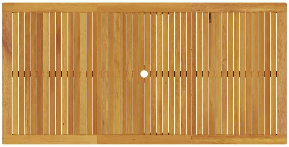 Sodo valgomojo komplektas 7 vnt. Ruda Kietos akacijos mediena