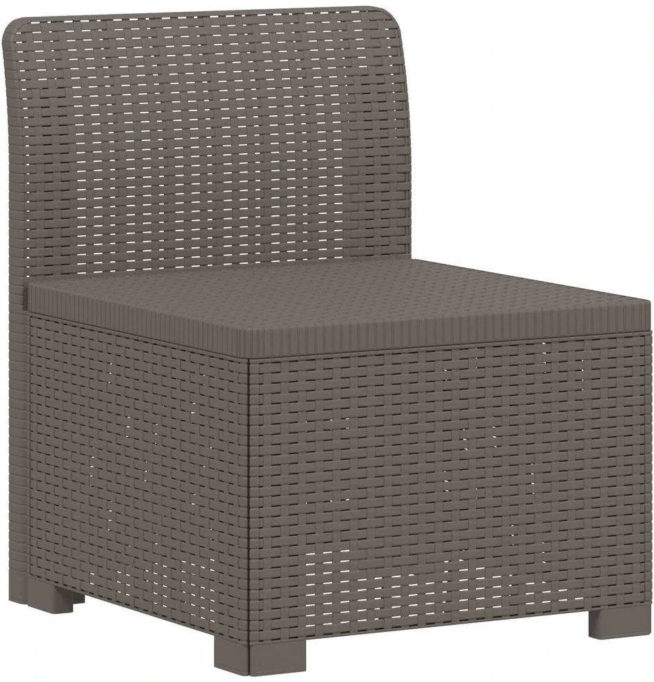 7-Vietis Sodo Sofa Ratanas PP Šviesiai pilka