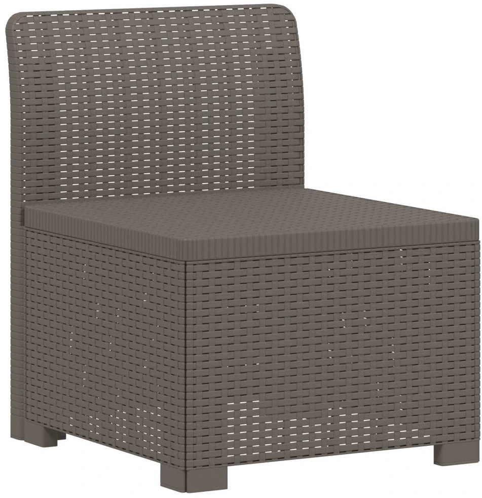 7-Vietis Sodo Sofa Ratanas PP Šviesiai pilka