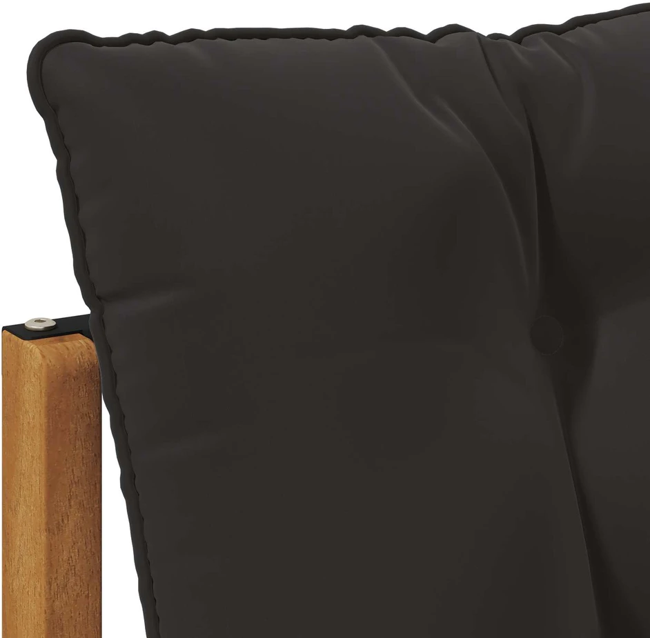 7 vnt. Lauko vidurinė ir kampinė sofa Kietos akacijos mediena
