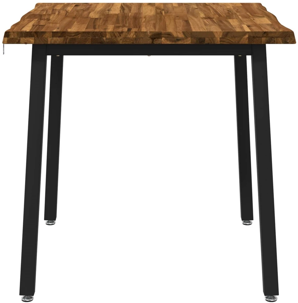 70 x 70 x 75 cm Kietos akacijos mediena Natūrali ir juoda