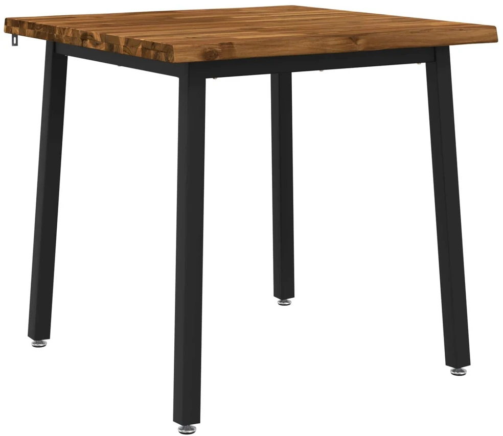70 x 70 x 75 cm Kietos akacijos mediena Natūrali ir juoda
