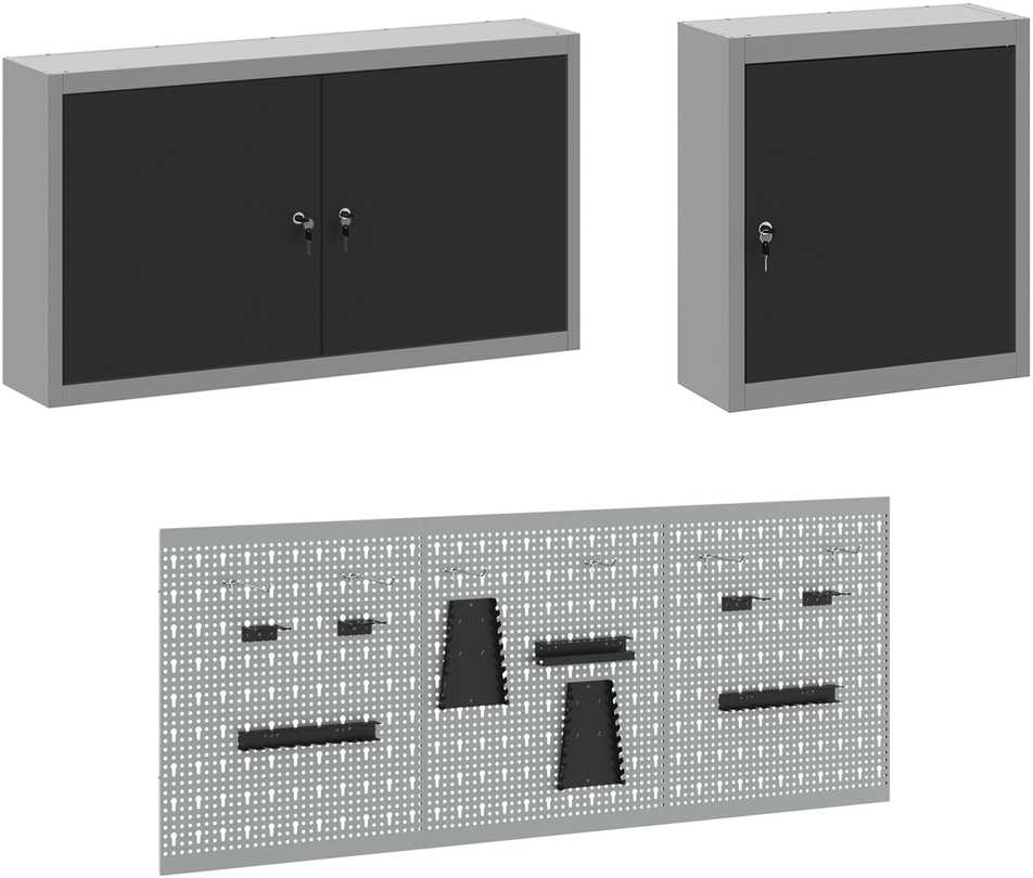 Darbo spinta 8 pcs Juoda Inžinerinė mediena ir plienas