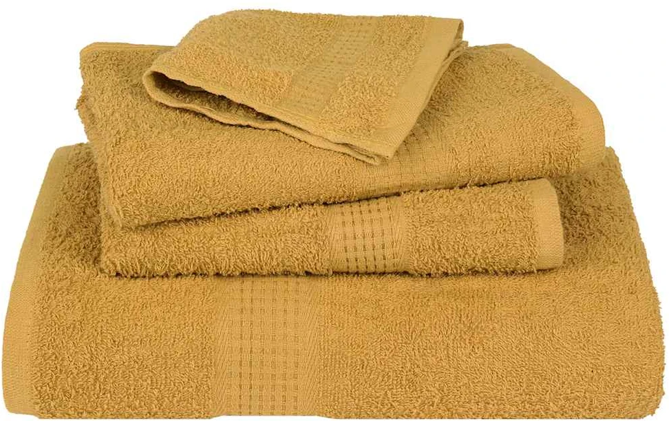 Rankšluostis Rankšluosčių rinkinys, 8vnt., auksiniai, 100% medvilnė, 360g/m²