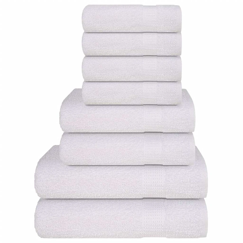 Rankšluostis Rankšluosčių rinkinys, 8vnt., balti, 100% medvilnė, 360g/m²