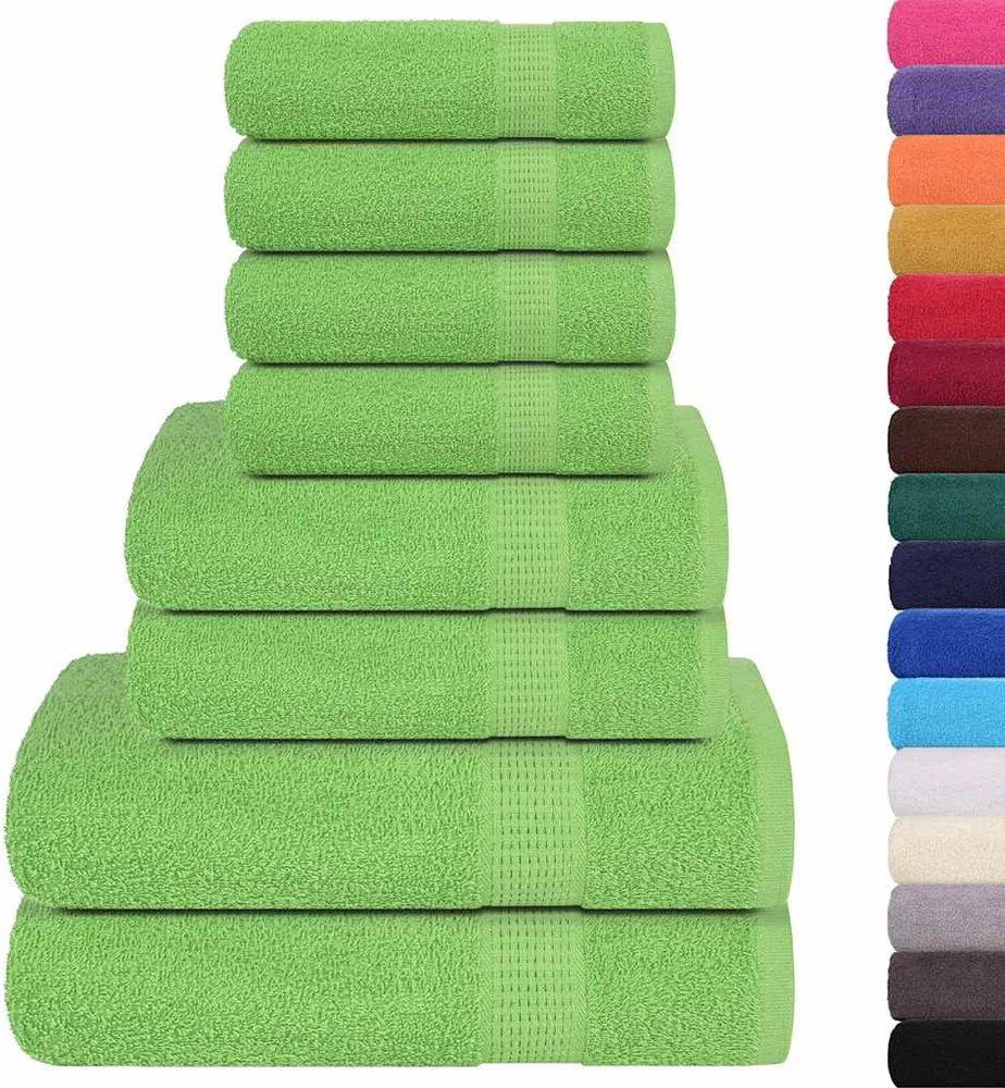 Rankšluostis Rankšluosčių rinkinys, 8vnt., žali, 100% medvilnė, 360g/m²
