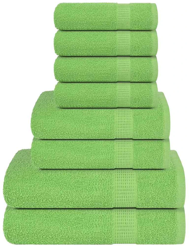 Rankšluostis Rankšluosčių rinkinys, 8vnt., žali, 100% medvilnė, 360g/m²