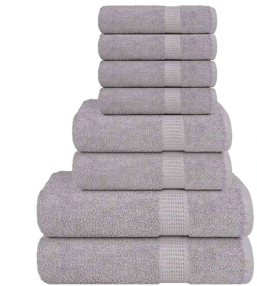 Rankšluostis Rankšluosčių rinkinys, 8vnt., pilki, 100% medvilnė, 360g/m²