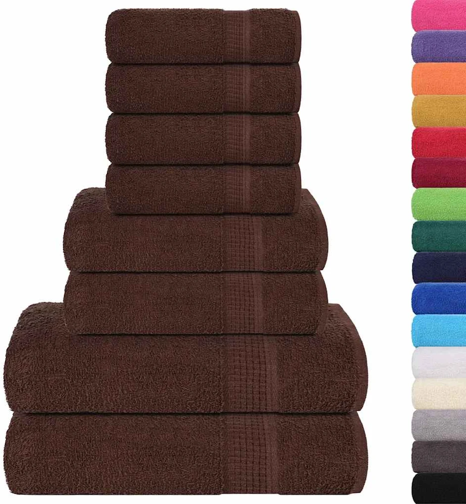 Rankšluostis Rankšluosčių rinkinys, 8vnt., rudi, 100% medvilnė, 360g/m²