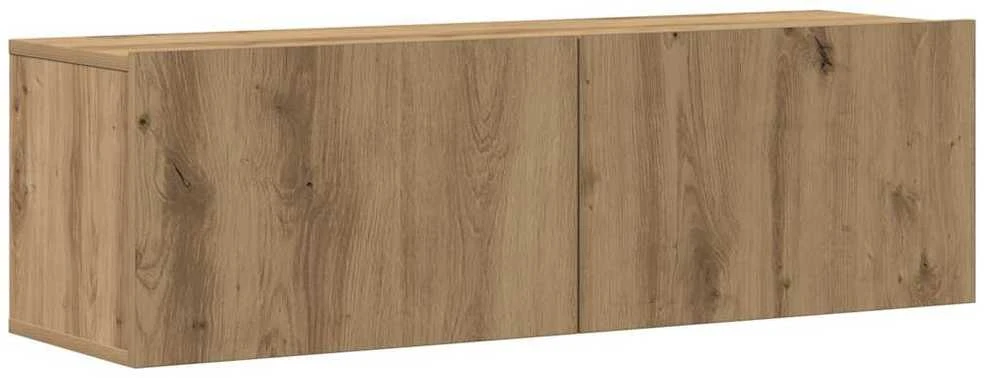 TV staliukas 8 dalių sieninis televizoriaus spintelės komplektas Artisan Oak