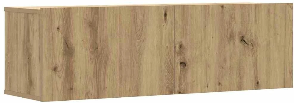 TV staliukas 8 dalių sieninis televizoriaus spintelės komplektas Artisan Oak
