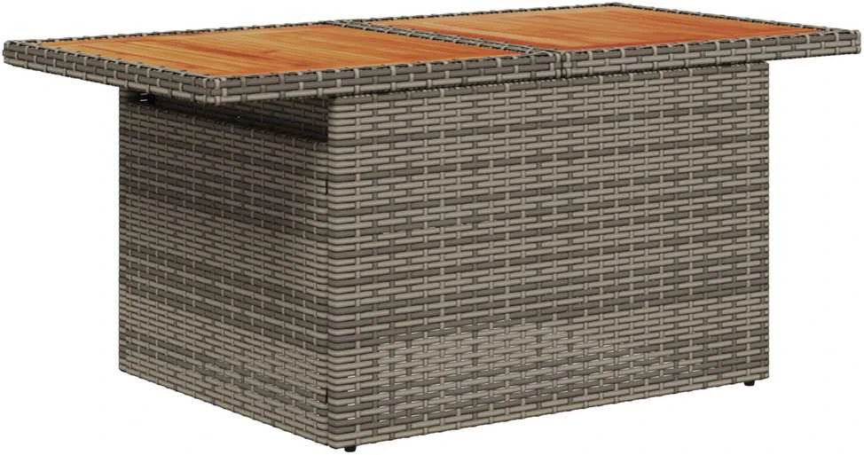 Lauko baldų komplektas Sodo Sofų Rinkinys 8 vnt. Pilka Poli ratanas