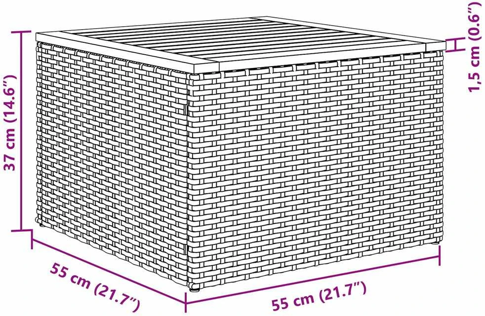 Lauko baldų komplektas Sodo Sofų Rinkinys 8 vnt. Pilka poliratanas