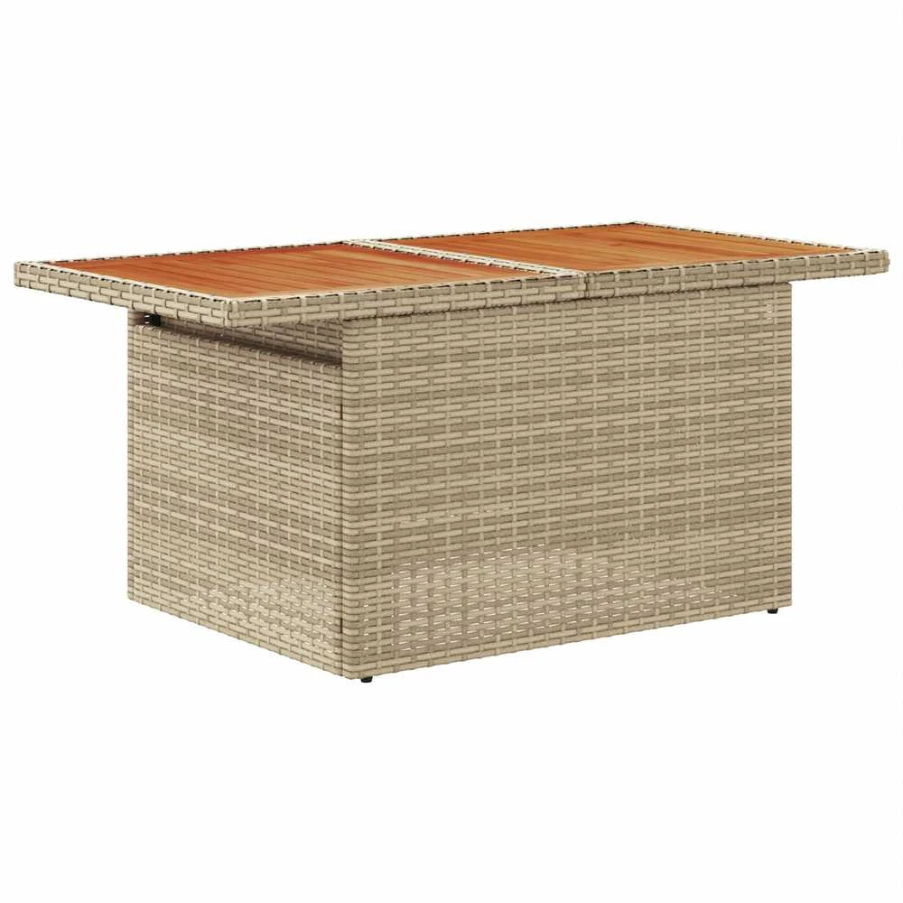 Lauko baldų komplektas Sodo Sofų Rinkinys 8 vnt. Smėlio Poli ratanas