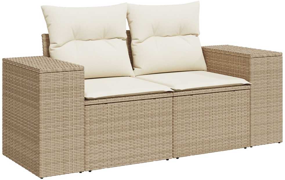 Sodo Sofų Rinkinys 8 pcs Smėlio poliratanas