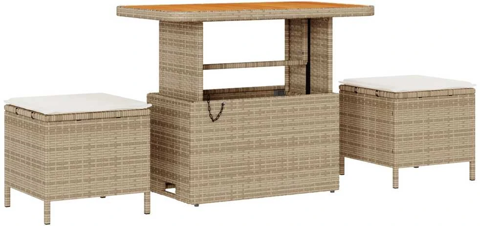 Sodo Sofų Rinkinys 8 vnt. 7-Vietų skaičius Bežinė ir kreminė