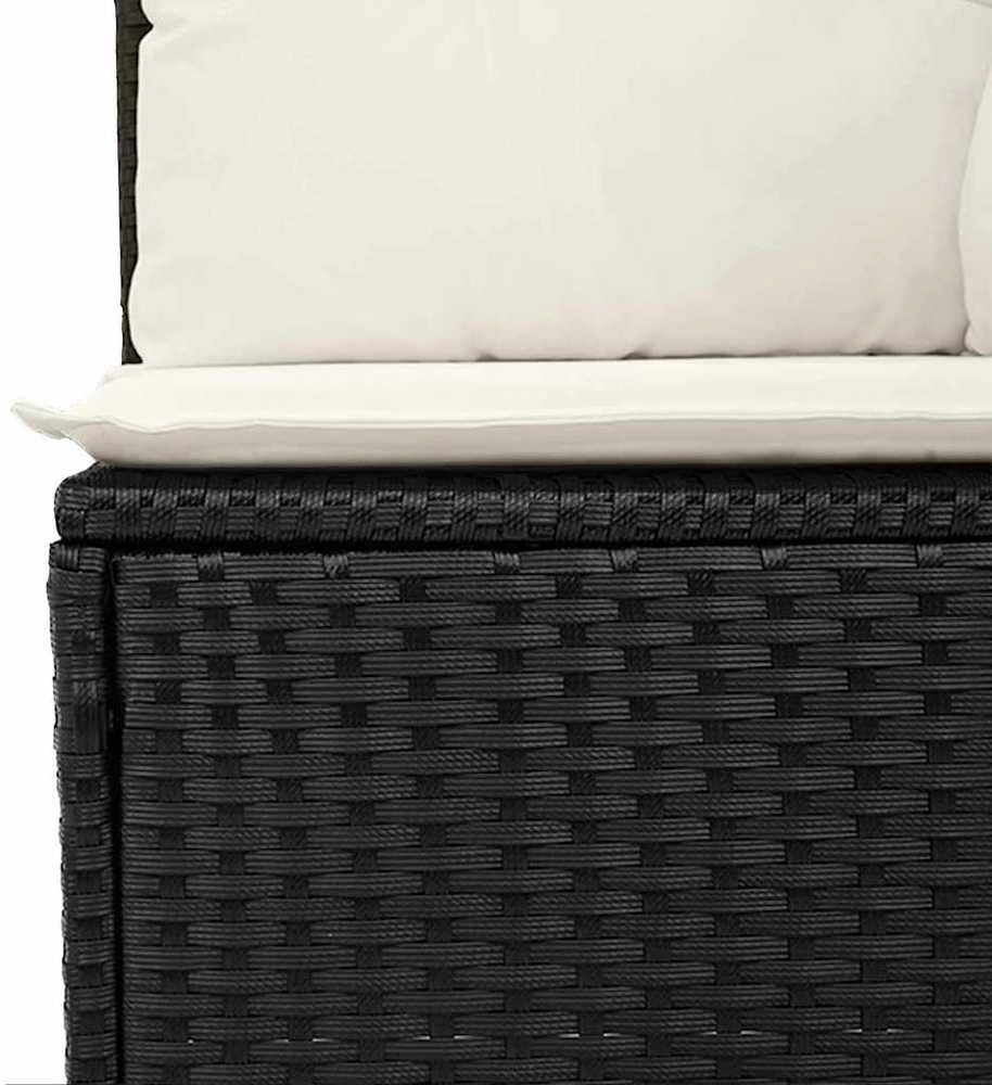 Lauko baldų komplektas Sodo Sofų Rinkinys 8 vnt. Juoda ir balta