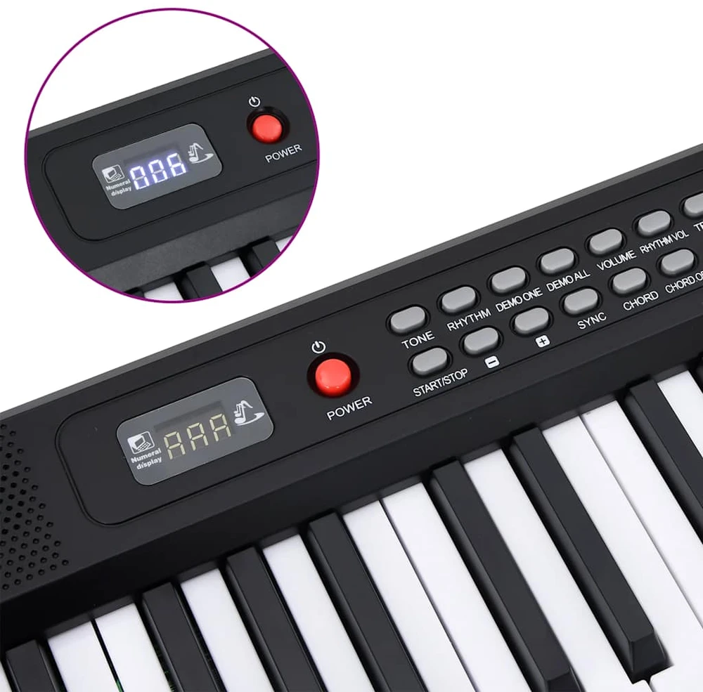 88 raktai fortepijoninė elektrinė klaviatūra su muzikiniu stovu