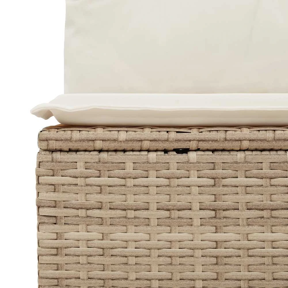 Lauko baldų komplektas Sodo Sofų Rinkinys 9 vnt. Smėlio Poli ratanas