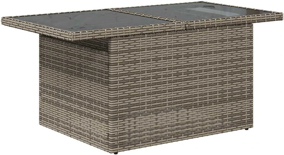 Lauko baldų komplektas Sodo Sofų Rinkinys 9 vnt. Pilka Poli ratanas