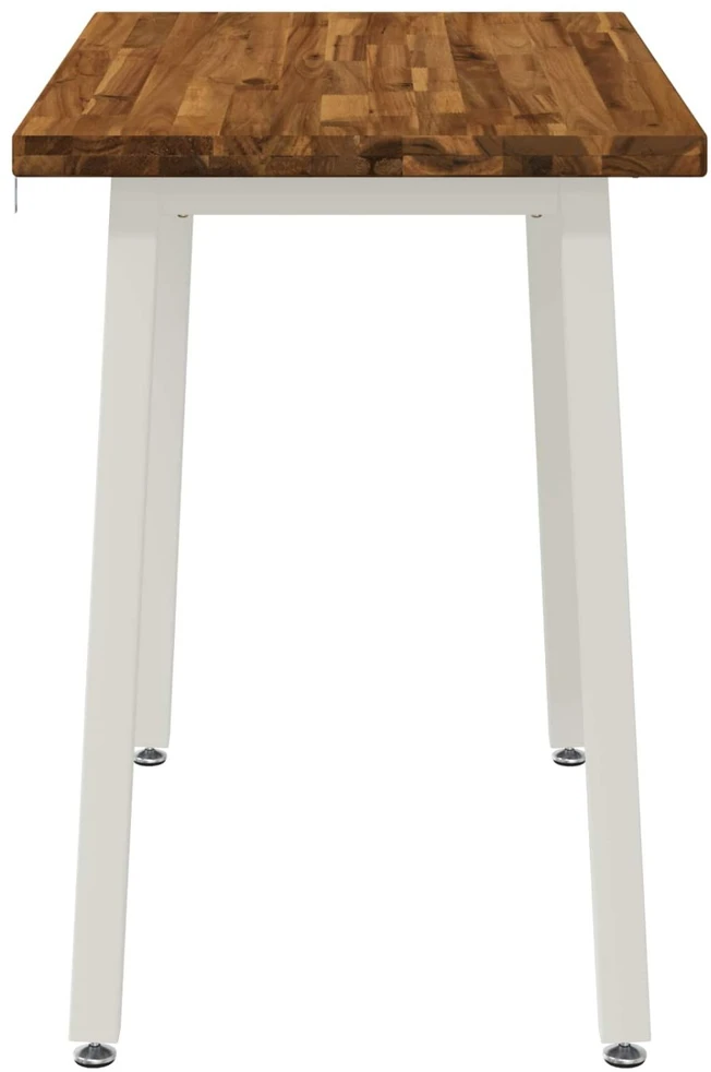 90 x 55 x 75 cm Kietos akacijos mediena Natūrali ir Balta