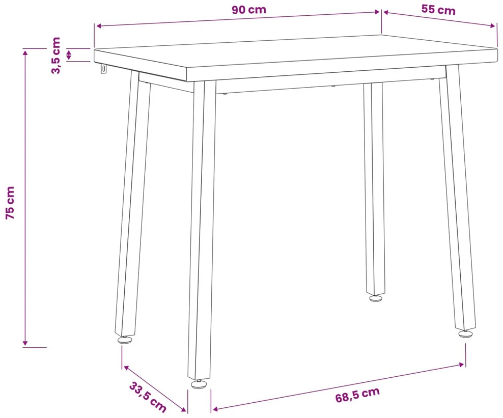 90 x 55 x 75 cm Kietos akacijos mediena Natūrali ir Balta