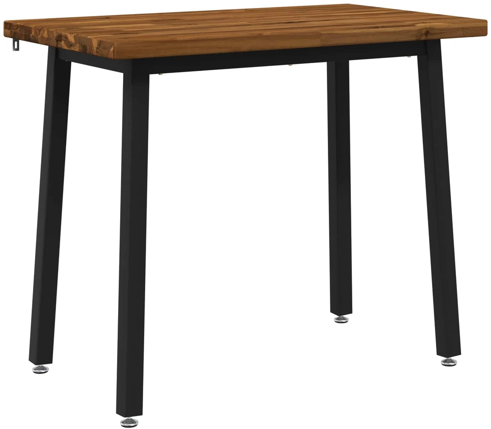 90 x 55 x 75 cm Kietos akacijos mediena Natūrali ir juoda