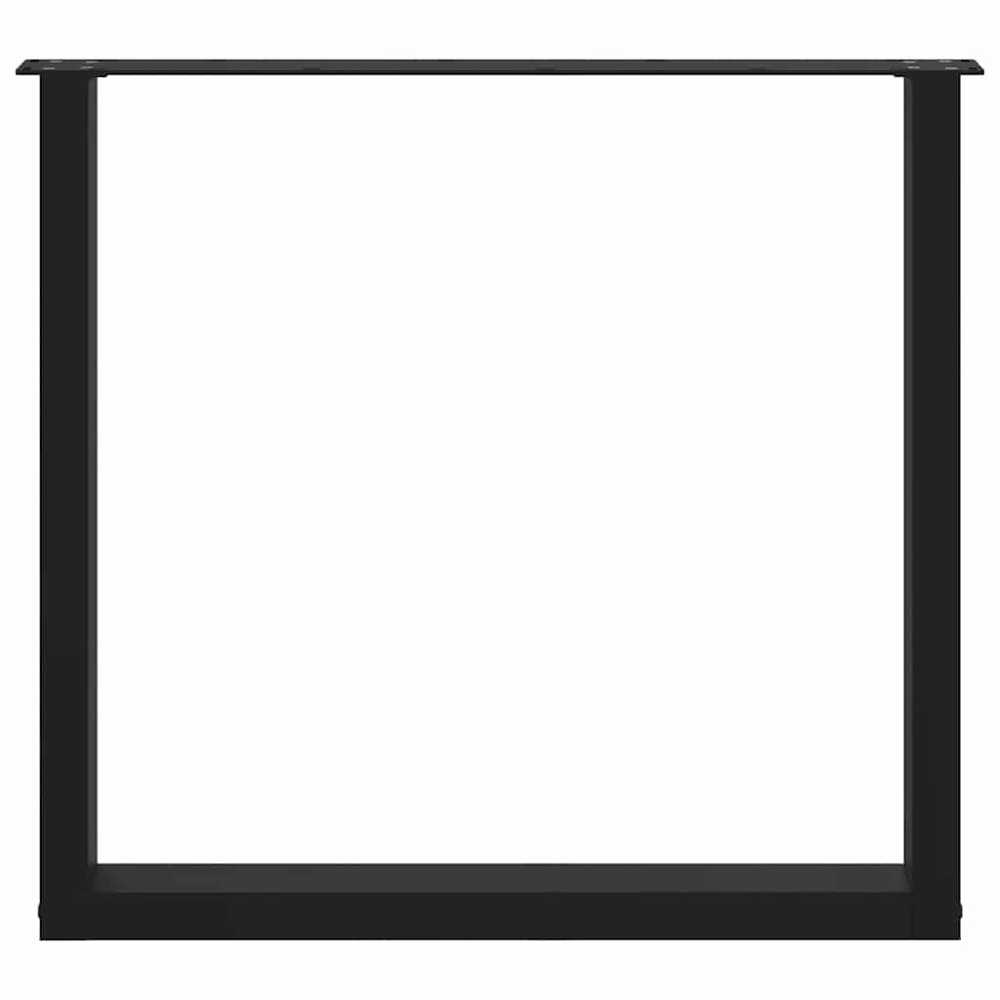 Valgomojo stalo kojelės, 2 vnt., juodos, 90x(72-73) cm, plienas, U formos