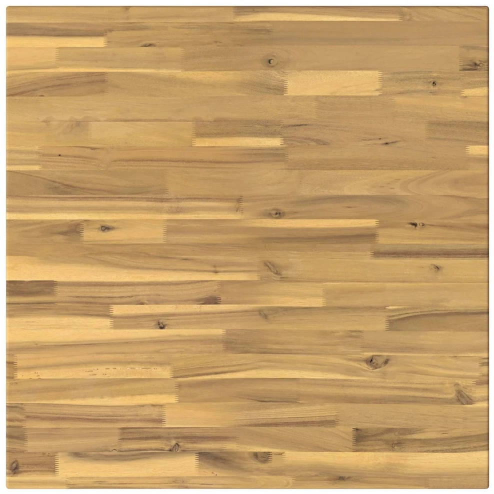 90 x 90 x 75 cm Kietos akacijos mediena Balta ir juoda Kvadrato
