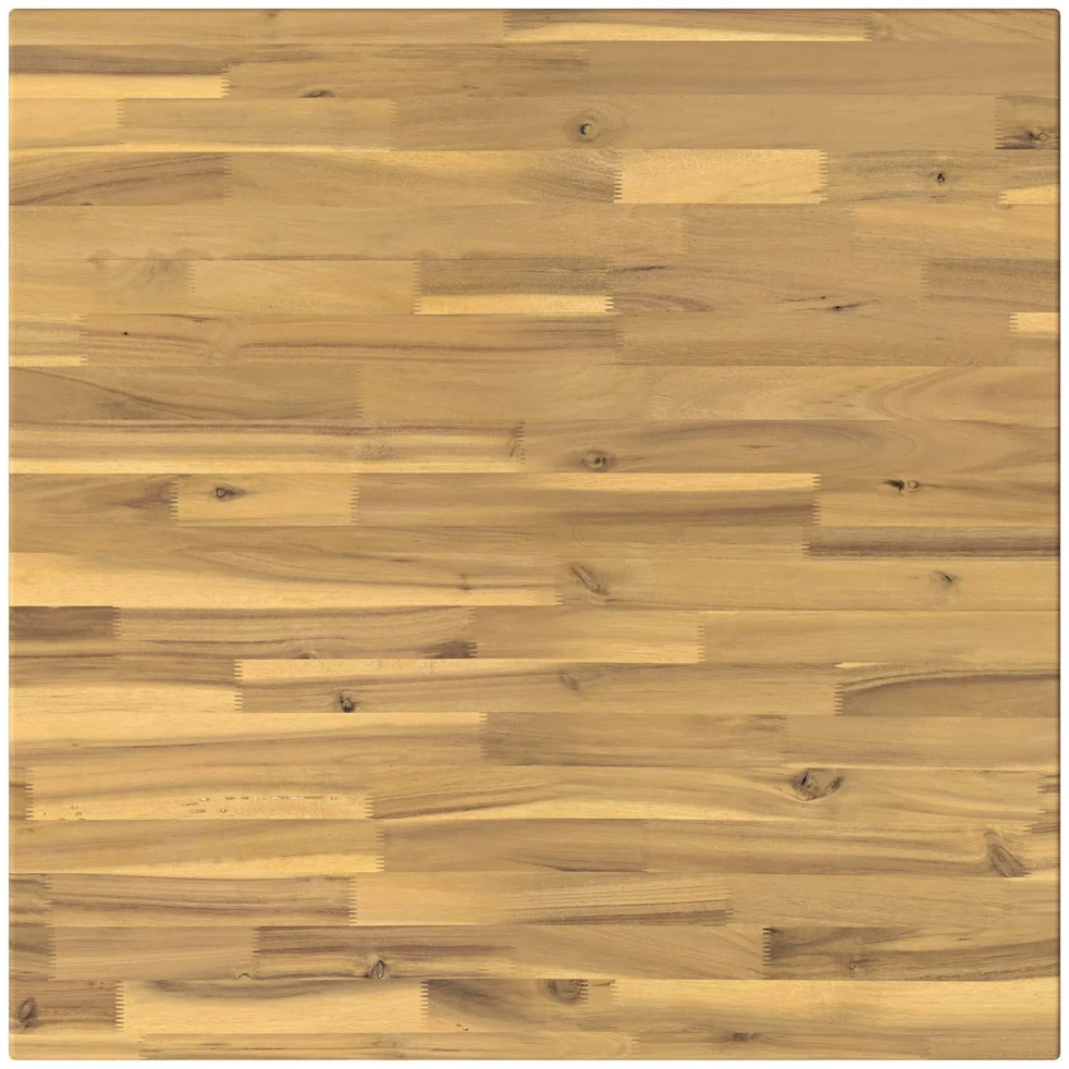 90 x 90 x 75 cm Kietos akacijos mediena Balta Kvadrato