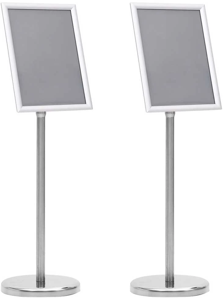 Plakato stendai 2 vnt. Sidabro 32.7 x 24 x 108 cm Aliuminis