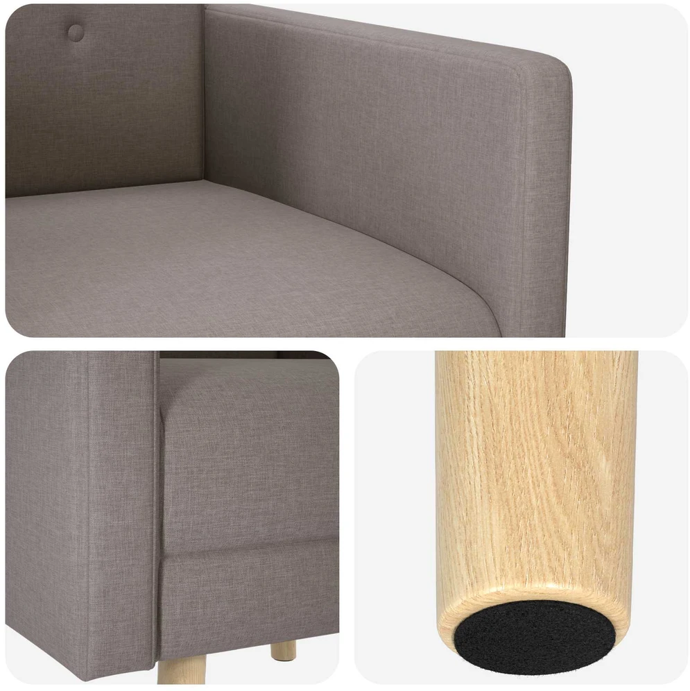 Akcentinis fotelis Taupe Audinys