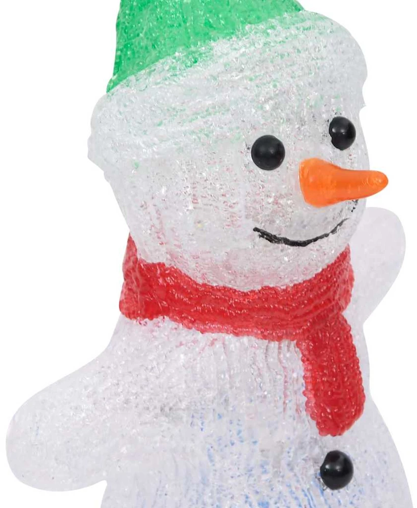 Akrilinė kalėdinė LED dekoracija sniego senis, 30cm