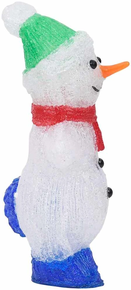 Akrilinė kalėdinė LED dekoracija sniego senis, 30cm