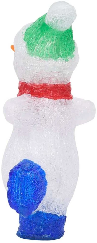 Akrilinė kalėdinė LED dekoracija sniego senis, 30cm