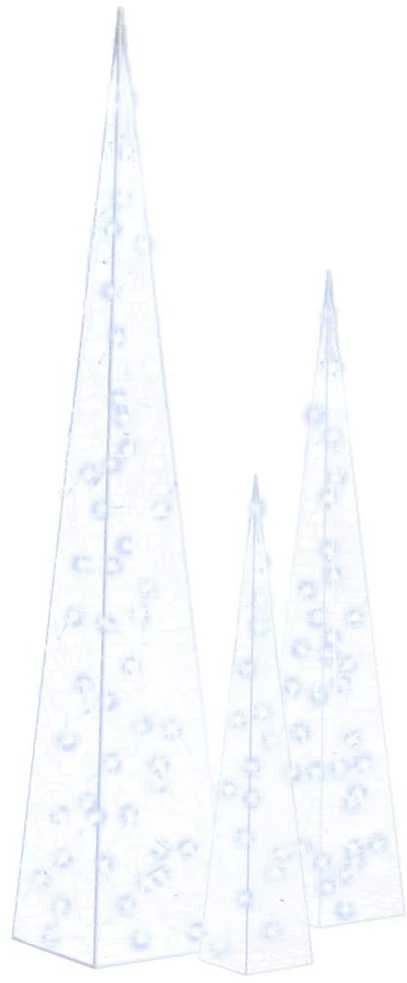 Akrilinė LED dekoracija kūgiai, mėlynos spalvos, 60/90/120cm
