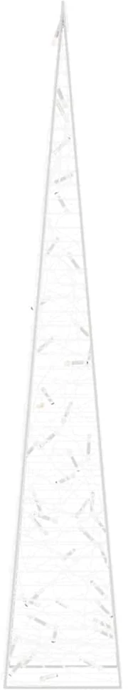 Akrilinė LED dekoracija kūgis, mėlynos spalvos, 90cm