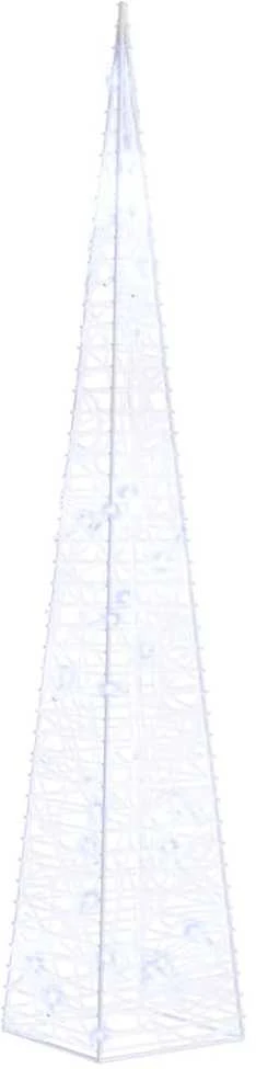 Akrilinė LED dekoracija kūgis, mėlynos spalvos, 60cm
