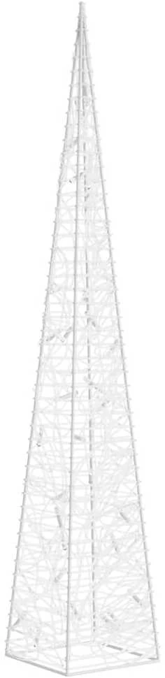 Akrilinė LED dekoracija kūgis, mėlynos spalvos, 60cm