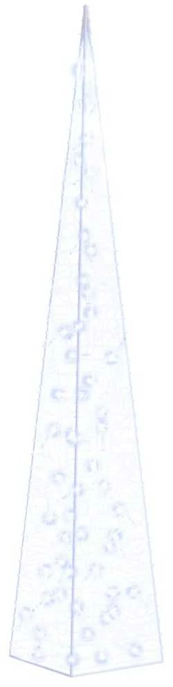Akrilinė LED dekoracija kūgis, mėlynos spalvos, 120cm