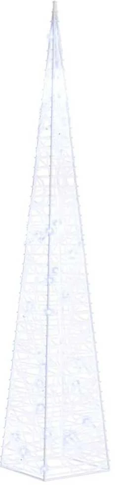 Akrilinė LED dekoracija kūgis, mėlynos spalvos, 60cm