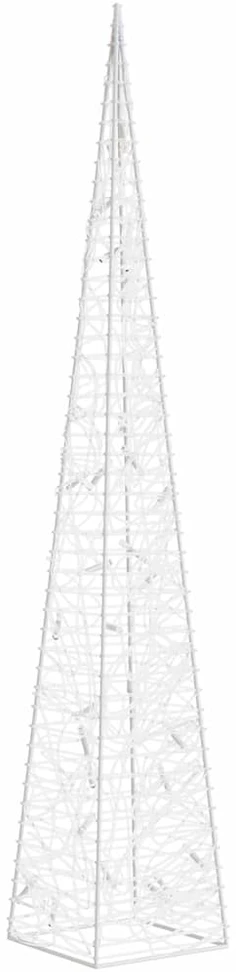 Akrilinė LED dekoracija kūgis, mėlynos spalvos, 60cm