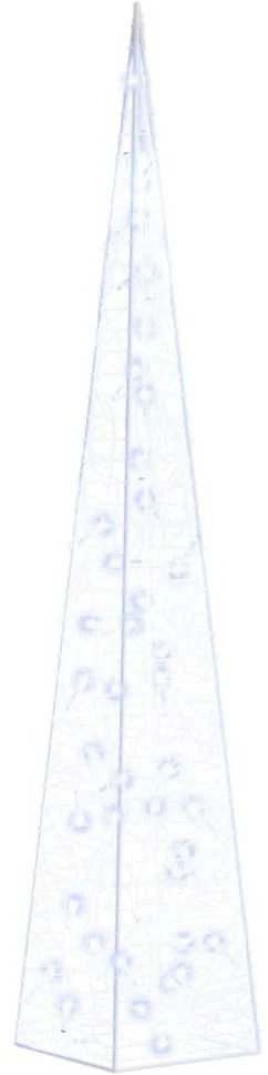Akrilinė LED dekoracija kūgis, mėlynos spalvos, 90cm