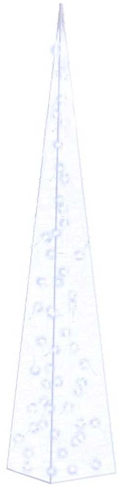 Akrilinė LED dekoracija kūgis, mėlynos spalvos, 120cm