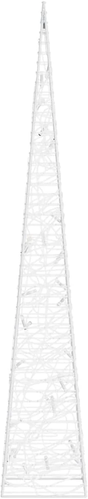 Akrilinė LED dekoracija kūgis, mėlynos spalvos, 60cm