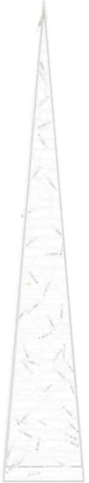 Akrilinė LED dekoracija kūgis, šiltos baltos spalvos, 90cm