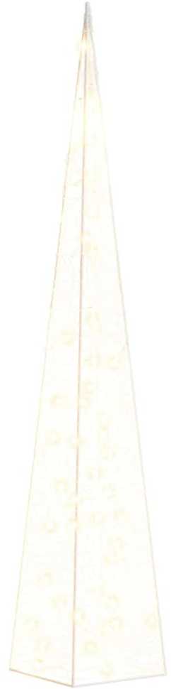 Akrilinė LED dekoracija kūgis, šiltos baltos spalvos, 90cm