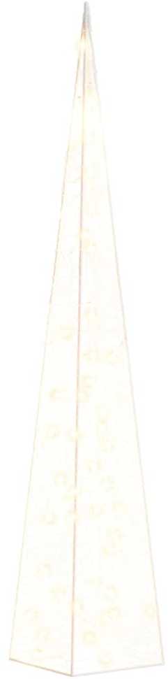 Akrilinė LED dekoracija kūgis, šiltos baltos spalvos, 90cm