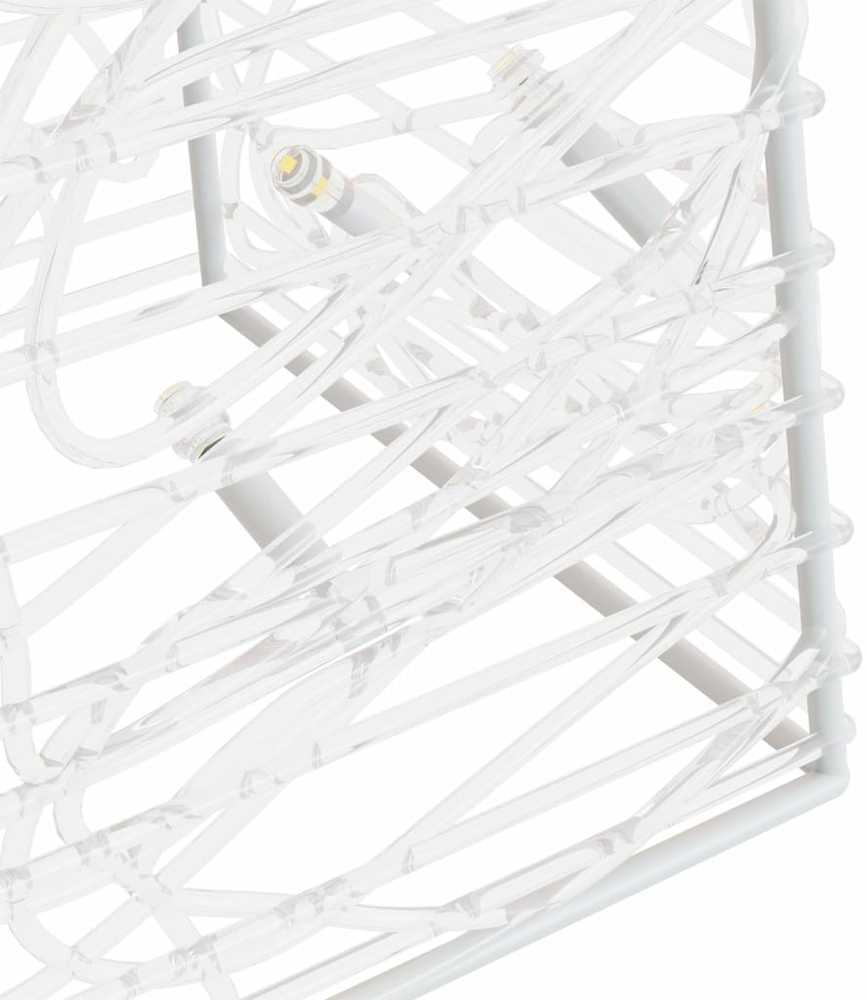 Akrilinė LED dekoracija kūgis, šiltos baltos spalvos, 90cm